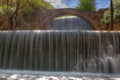 Waterfall near Trikala, Greece - spring picture Royalty Free Stock Photo