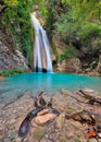 Waterfall in Neda River Messinia, Greece Royalty Free Stock Photo