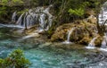 Waterfall in Nine Village Valley Royalty Free Stock Photo