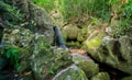 Waterfall in Nosy Mangabe, Madagascar wilderness