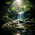 waterfall oasis ver2 Royalty Free Stock Photo