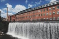 Waterfall in old industrial part of NorrkÃÂ¶ping