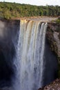 A view of the Kaieteur falls, Guyana. The waterfall is one of the most beautiful and majestic waterfalls in the world Royalty Free Stock Photo