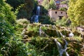 Waterfall at Orbaneja del Castillo Royalty Free Stock Photo