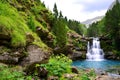 Waterfall in Ordesa and Monte Perdido National Park. Pyrenees mountain.Spain.