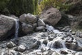 Waterfall in the Ourika Valley Royalty Free Stock Photo