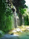 Waterfall out of grotto kursunlu Royalty Free Stock Photo