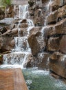 Waterfall Over Brown Stones Royalty Free Stock Photo