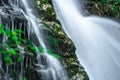 Waterfall over rocks long exposure Royalty Free Stock Photo