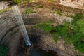 Waterfall at Ozone Falls in Tennessee showing the lip of the gorge Royalty Free Stock Photo