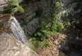 Waterfall at Ozone Falls in Tennessee showing the lip of the gorge Royalty Free Stock Photo