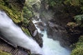 Waterfall Pailon del Diablo in the Andes. Ecuador Royalty Free Stock Photo