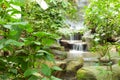 Waterfall in the park. Royalty Free Stock Photo