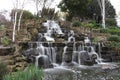 Waterfall in the park, fauna Royalty Free Stock Photo