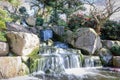 Waterfall in the park, fauna Royalty Free Stock Photo