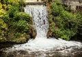 Waterfall in the park, natural scene Royalty Free Stock Photo