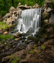 Waterfall in a park in The Netherlands Royalty Free Stock Photo