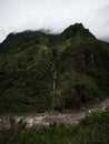 Waterfall at Pastaza river on the waterfall route near Banos Tungurahua Ecuador Royalty Free Stock Photo