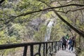 The waterfall and path