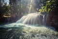 Waterfall at Phnom Kulen National Park. Cambodia Royalty Free Stock Photo