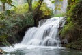 Waterfall in the forest with silk effect