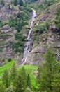Waterfall plan Trentino Val passiria Royalty Free Stock Photo