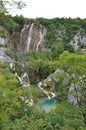 Waterfall at Plitvice Lakes National Park Royalty Free Stock Photo