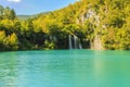 Waterfall in Plitvice National Park, Croatia Royalty Free Stock Photo