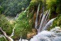 Waterfall in plitvice park from the top