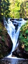 waterfall in Polish mountains, Karkonosze, water Royalty Free Stock Photo