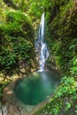 Waterfall and pond in Qingcheng Back Mountain