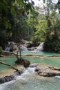 Waterfall pool at the Kuangsi Falls Royalty Free Stock Photo
