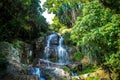 Waterfall with pool in tropical jungle, Na Muang, Royalty Free Stock Photo