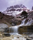 Waterfall in Puerto de Aisa, Huesca Pyrenees. Royalty Free Stock Photo