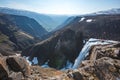 Waterfall on the Putorana Plateau, Taimyr. Russia