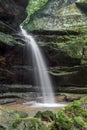 Waterfall on Queer Creek in the Hocking Hills Royalty Free Stock Photo