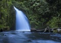 Waterfall in rain forest on Mount Kenya