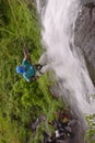 Waterfall rapelling