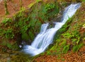 Waterfall in the reservoir of Leurtza, Navarra Royalty Free Stock Photo