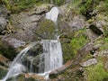 Waterfall Riesloch, wooded rock massif in Bodenmais