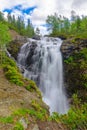 Waterfall on Risjok river in Khibiny Mountains, Kola Peninsula, Russia