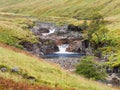 Waterfall in the River Etive in Glen Etive in the Glen Coe region, Scotland Royalty Free Stock Photo