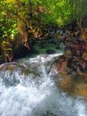 Waterfall. River Jezeracka, Teslic, Bosnia and Herzegovina. Royalty Free Stock Photo