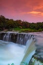 Waterfall river landscape sunset wallpeper water beautiful Royalty Free Stock Photo