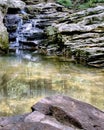 Waterfall and River at Moss Rock Preserve in Hoover, Near Birmingham, Alabama, USA