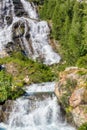 The waterfall of the river seen from below Royalty Free Stock Photo