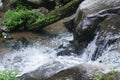 Waterfall river splashing through to the stones. Stock photos. Natural background images. Royalty Free Stock Photo