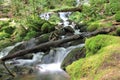 Waterfall and river in the valley of Wormsa Royalty Free Stock Photo