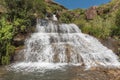 Waterfall on the road to the Sani Pass border post Royalty Free Stock Photo