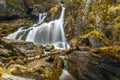 Waterfall rock autumn moss water Royalty Free Stock Photo